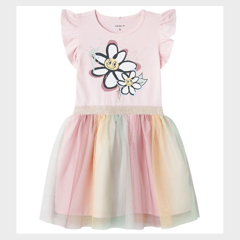 Name It Kjole - NmfAnna - Parfait Pink m. Glimmer