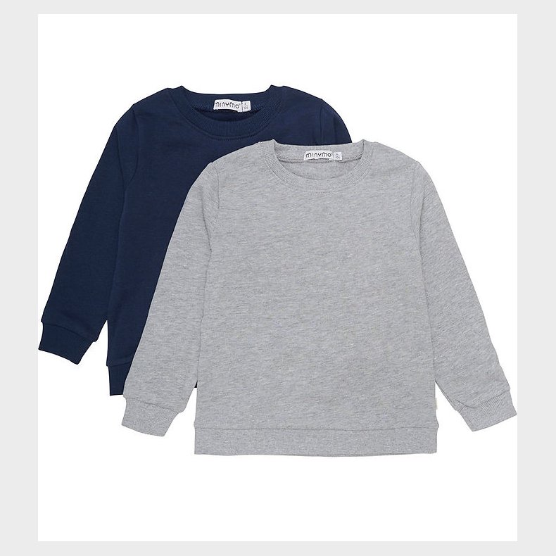 Minymo Sweatsshirt - 2-pak - Greymelange