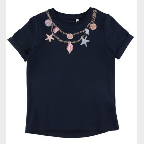 Name It T-shirt - NmfVix - Dark Sapphire/Necklace