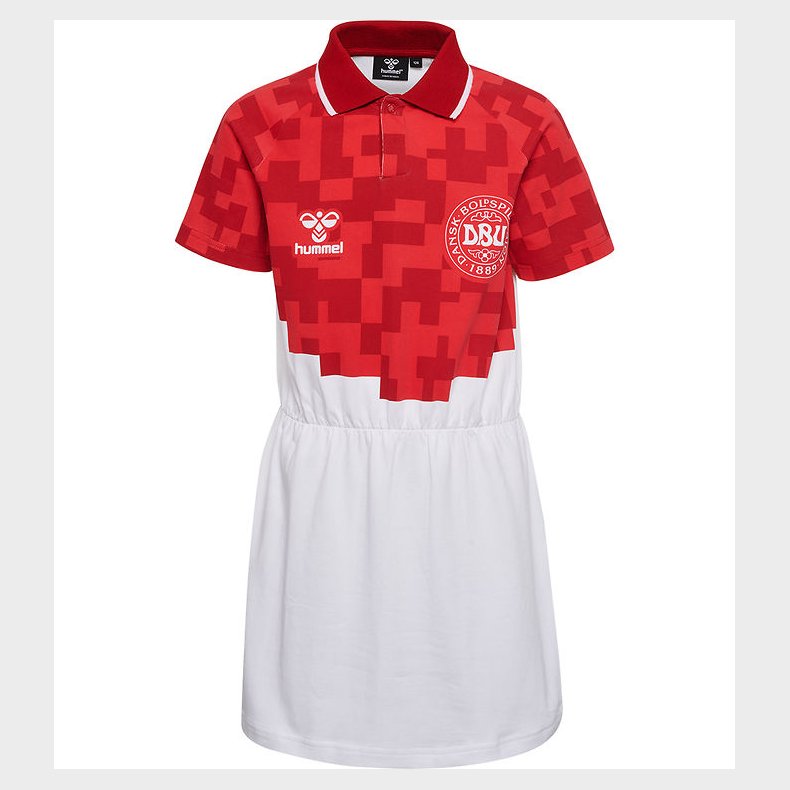 Hummel Kjole - DBU Gameday - Hvid/Chili Pepper
