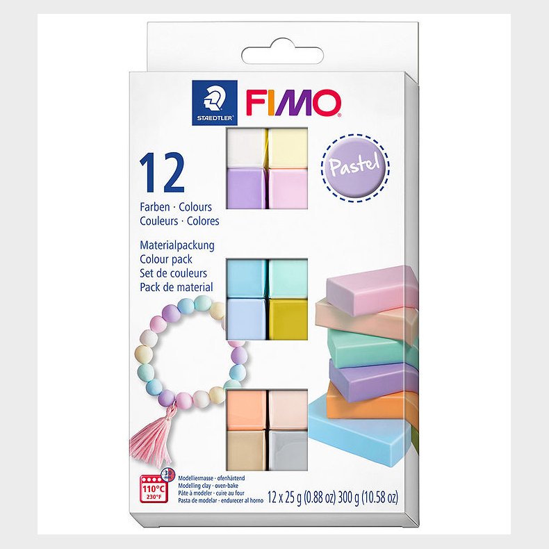 Staedtler FIMO Modellervoks - Soft - 12x25 g - Pastel
