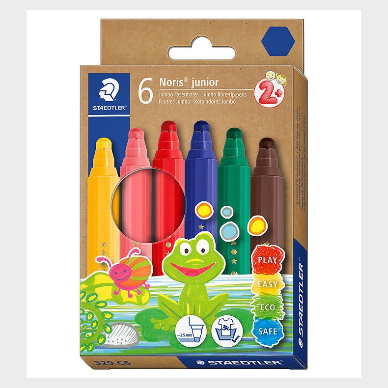 Staedtler Tuscher - 6 stk. - Noris Junior - 2,5 mm