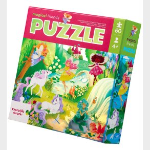 Crocodile Creek Puslespil - 60 Brikker - Magical Friends