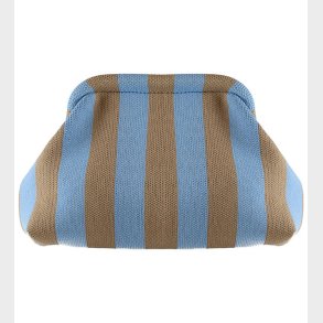 By Str Taske - Alba Clutch - Lysebl/Beige Stribet