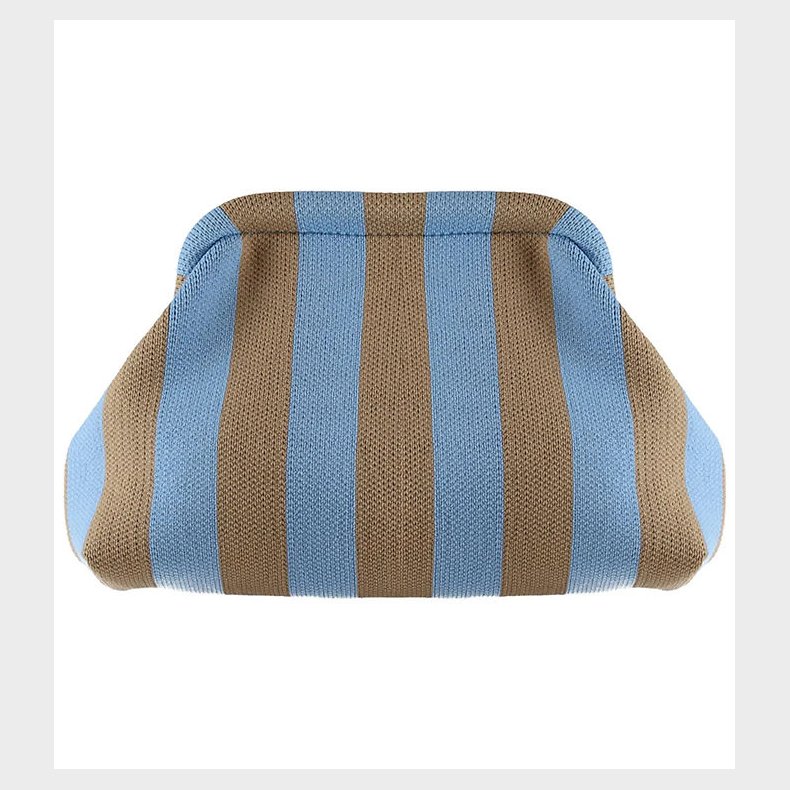 By Str Taske - Alba Clutch - Lysebl/Beige Stribet