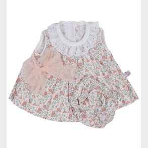 Asi Dukket�j - 36 cm - Alex - Rosa/Hvid/Blomster