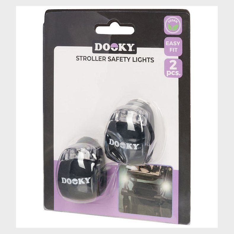 Dooky Lygter Til Barne- og Klapvogn - 2 sk. - Sort