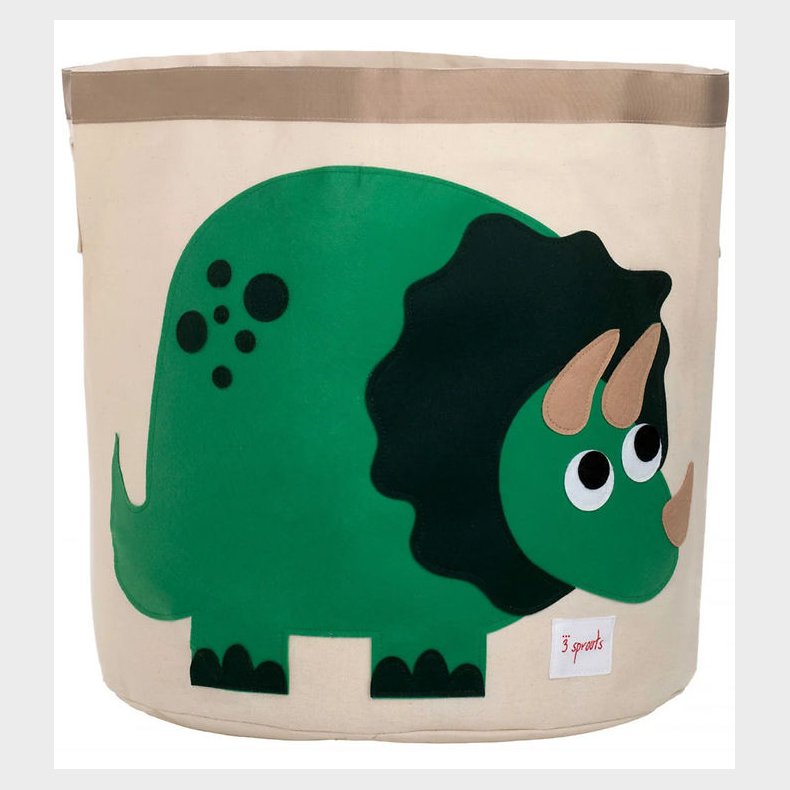 3 Sprouts Opbevaringskurv - 44,5x43 cm - Dinosaur