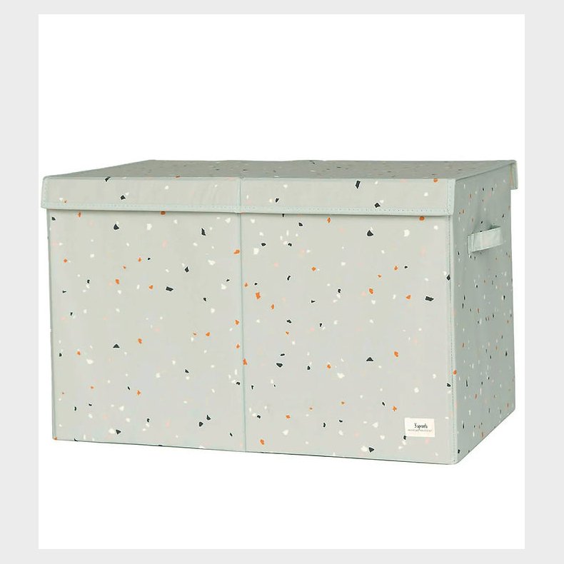 3 Sprouts Opbevaringskasse m. Lg- 63x38x39 cm - Terrazzo/Grn