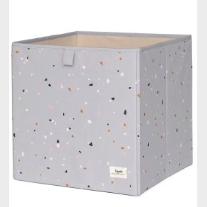 3 Sprouts Opbevaringskasse - 33x33x33 cm - Terrazzo/Lysegr