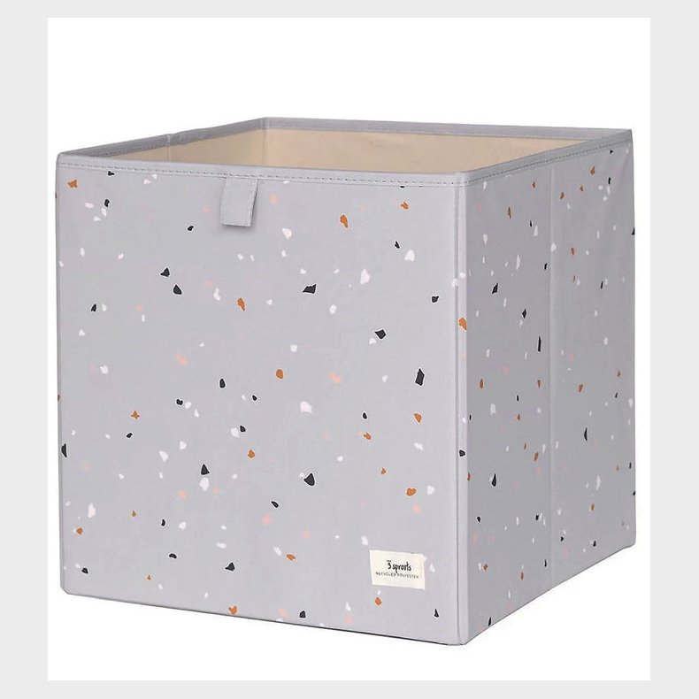 3 Sprouts Opbevaringskasse - 33x33x33 cm - Terrazzo/Lysegr