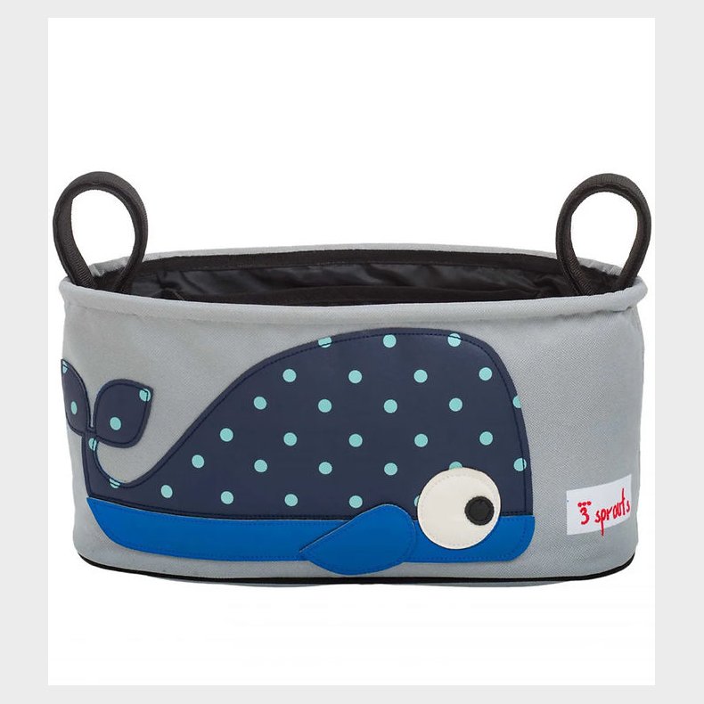 3 Sprouts Barnevognstaske - 32x15x13 cm - Hval