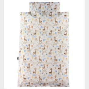 Nrgaard Madsens Sengetj - Junior - Hvid m. Giraf P Regnbue, B