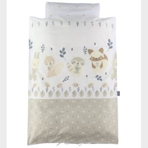 Nrgaard Madsens Sengetj - Junior - Hvid m. Store Glade Dyr