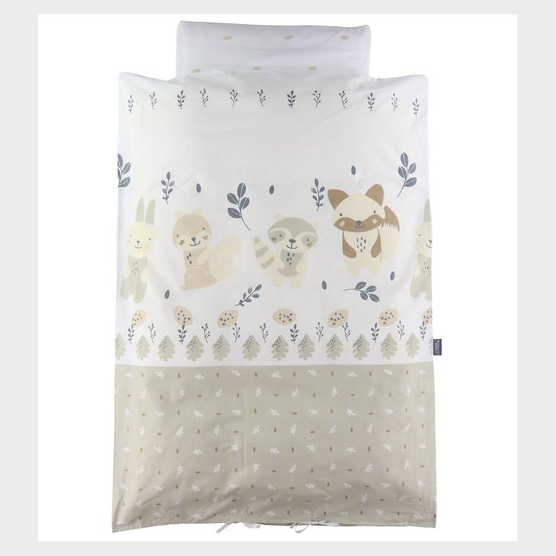 Nrgaard Madsens Sengetj - Junior - Hvid m. Store Glade Dyr