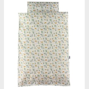Nrgaard Madsens Sengetj - Voksen - Hvid/Grn m. Dinosaur