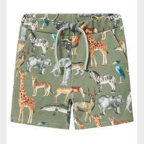 Name It Sweatshorts - NmmJasen - Oil Green m. Dyr
