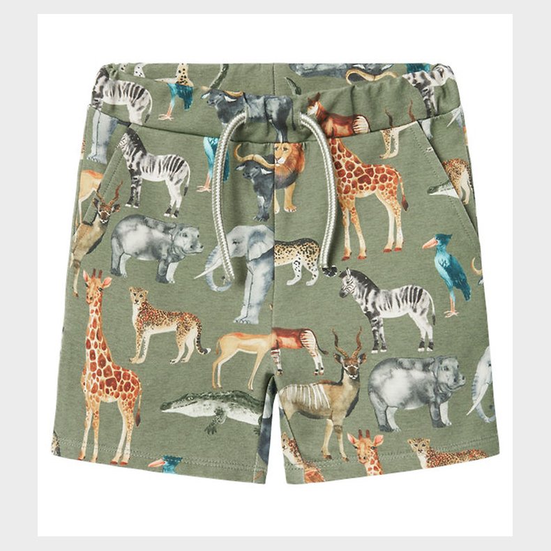 Name It Sweatshorts - NmmJasen - Oil Green m. Dyr