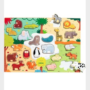 Djeco Puslespil - Tr� - 22 Brikker - Puzzlo Animo