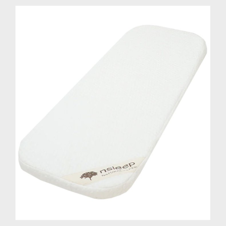 Nsleep Barnevognsmadras - Naturlatex - 36x96 cm - Hvid