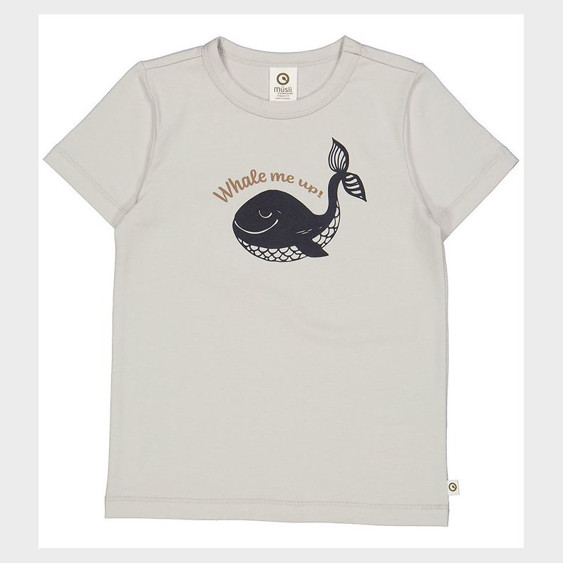 Msli T-shirt - Whale - Soft Blue
