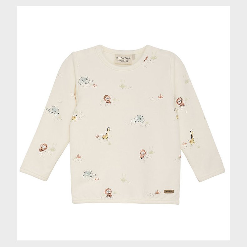 Minymo Bluse - Eggnog m. Dyr