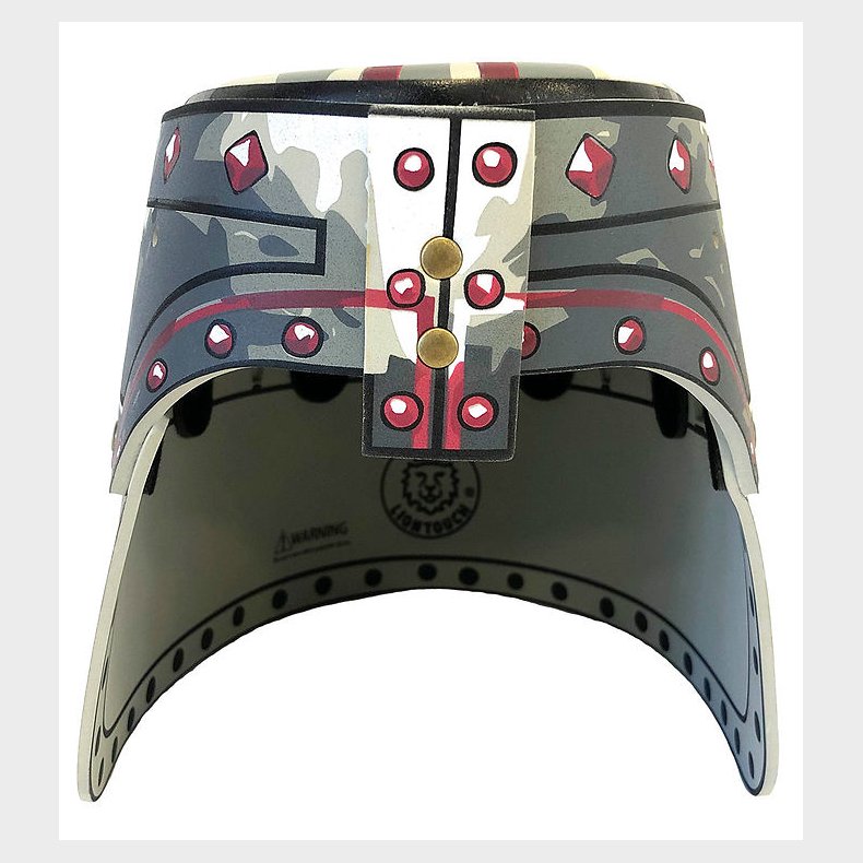 Liontouch Udkl�dning - Ridder-hjelm - Gr� m. Malteserkors