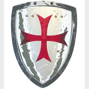 Liontouch Udkl�dning - Ridder-skjold - Gr� m. Malteserkors