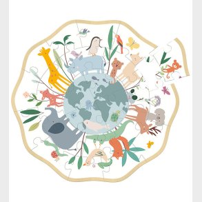 Vilac Trpuslespil - 24 Brikker - Verden