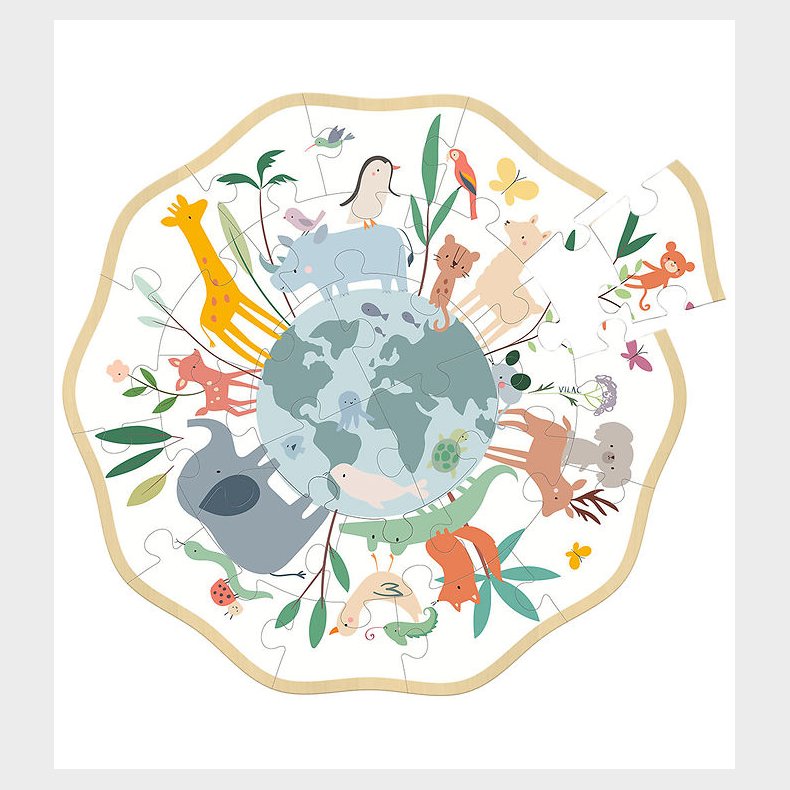 Vilac Trpuslespil - 24 Brikker - Verden