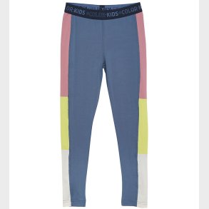 Color Kids Leggings - Polyester - Vintage Indigo m. Gammelrosa