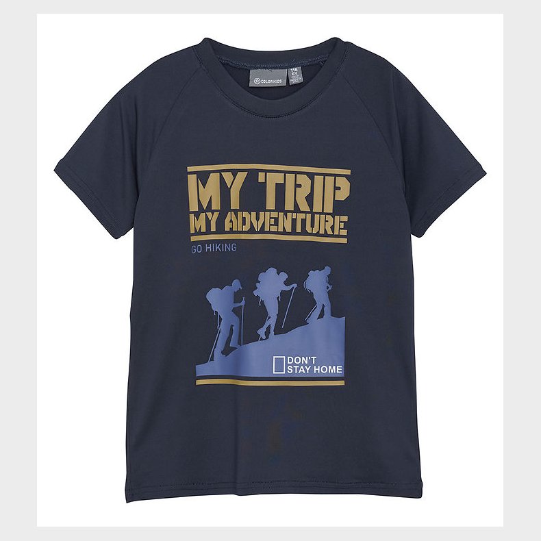 Color Kids T-shirt - Polyester - Total Eclipse m. Vandrere