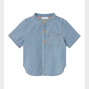 Name It Skjorte - NmmStripe - Light Blue Denim