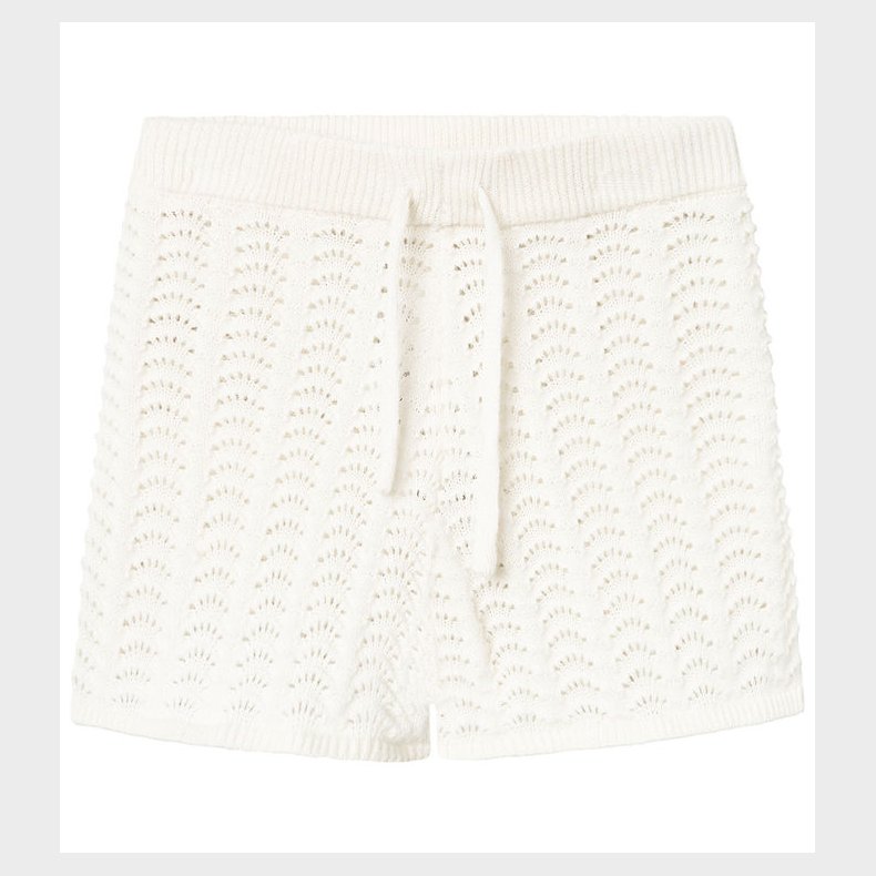 Lil' Atelier Shorts - Strik - NbfJohanna - Coconut Milk m. Hulm