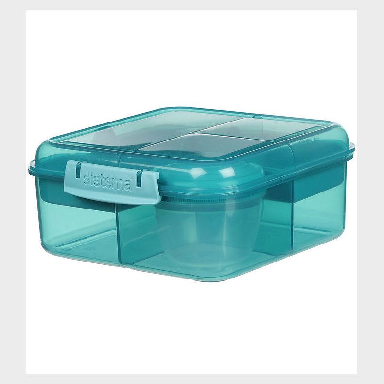 Sistema Madkasse m. Beholder - Bento Cube - 1,25 l - Teal Stone