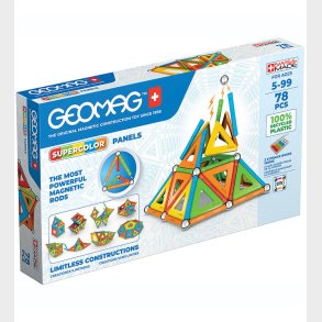 Geomag Magnetst - Supercolor Panels Recycled - 78 Dele