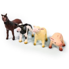 Green Rubber Toys - Bondegrdsdyr - St M/4 - Dyr - Legekammeraten.dk