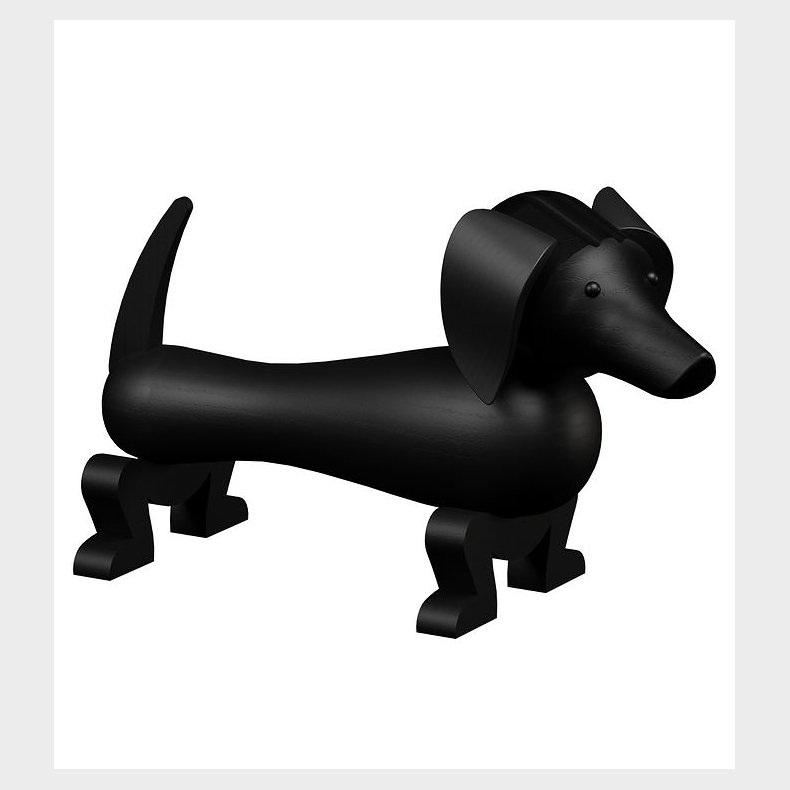 Kay Bojesen Tr�figur - Gravhund - Mellem - M�rk Bejdset Eg