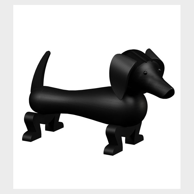 Kay Bojesen Trfigur - Gravhund - Lille - Mrk Bejdset Eg