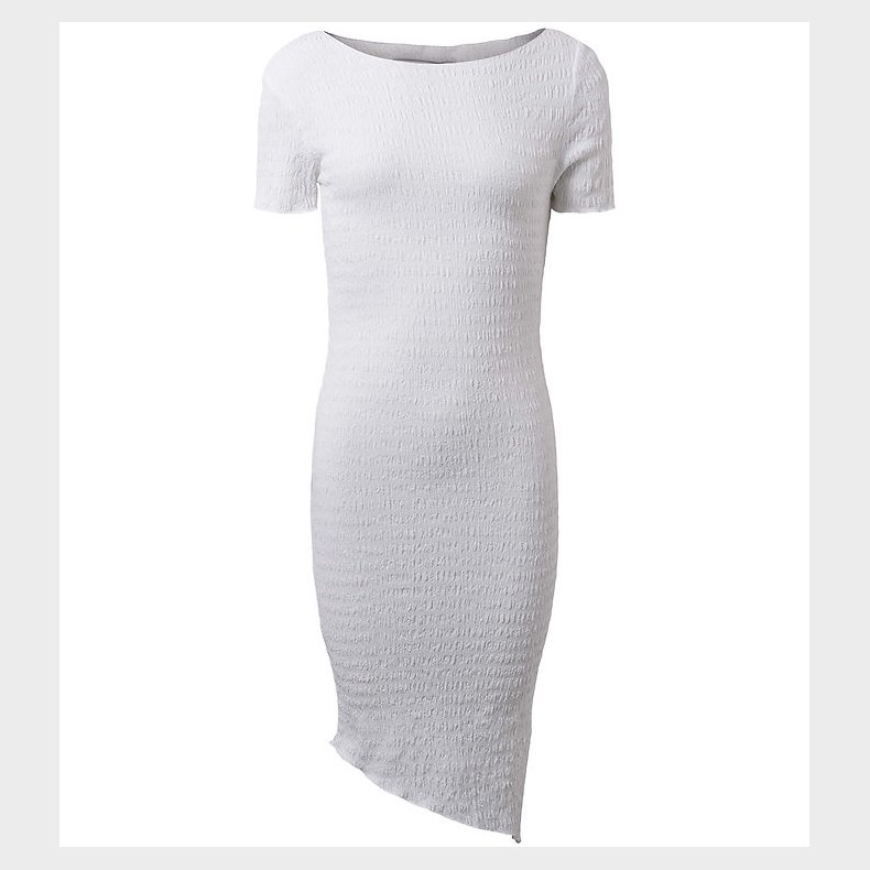 Hound Kjole - Asymetric - Hvid m. Struktur