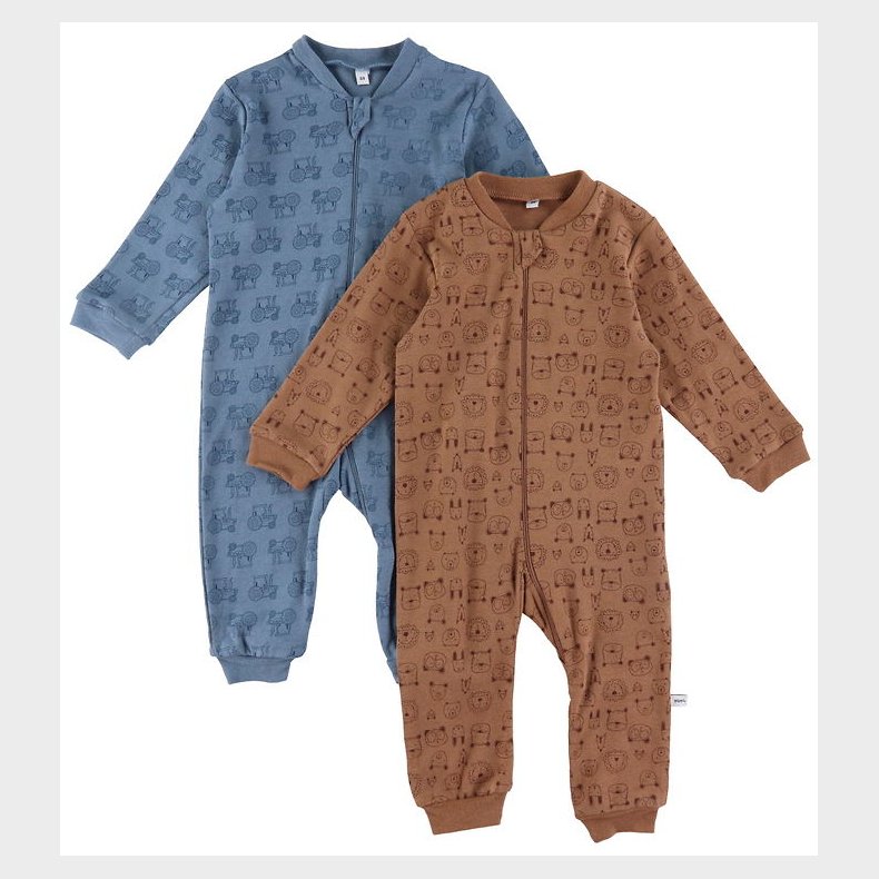 Pippi Baby Heldragt - Natdragt - 2 pak - Blue Mirage