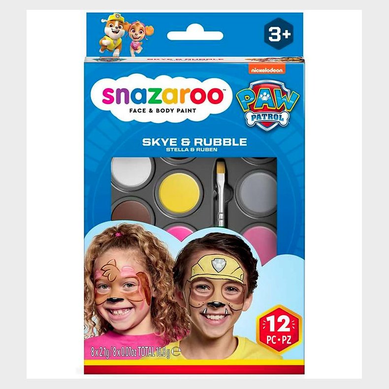 Snazaroo Ansigtsmaling - 8 Farver - Paw Patrol Sky & Rubble