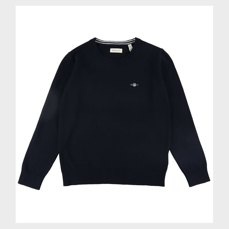 GANT Bluse - Strik - Shield Classic - Evening Blue