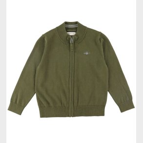 GANT Cardigan - Strik - Shield - Juniper Green