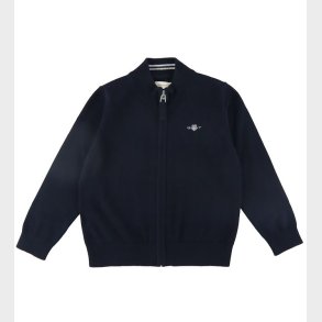 GANT Cardigan - Strik - Shield - Evening Blue