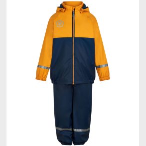 Color Kids Regntj m. Seler/Fleece - PU - Cadmium Yellow/Navy