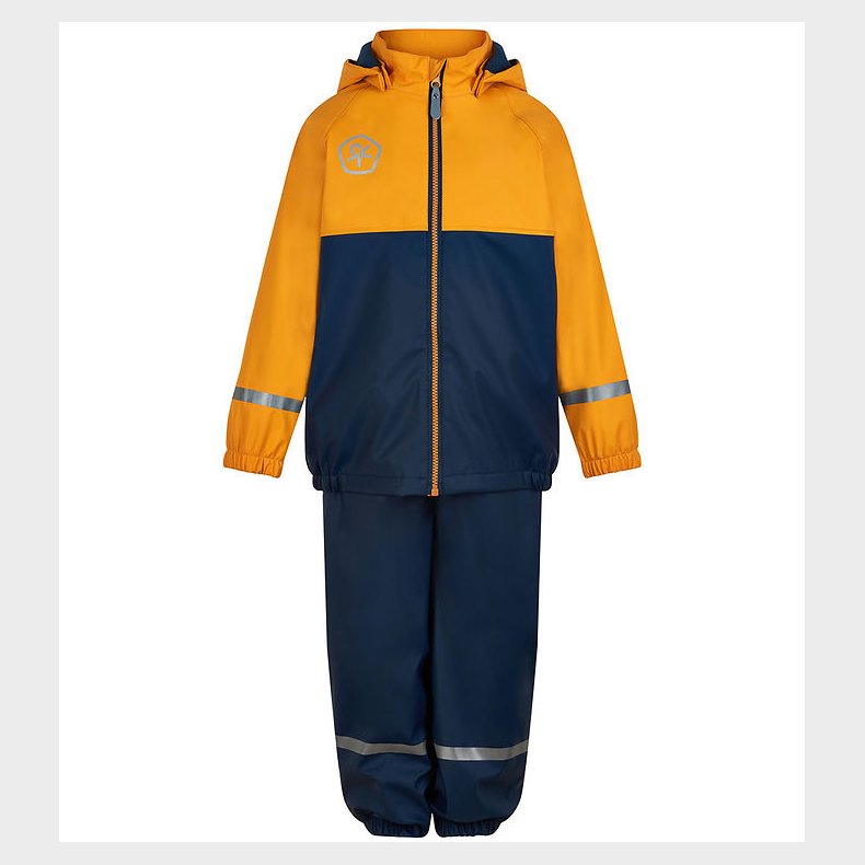 Color Kids Regnt�j m. Seler/Fleece - PU - Cadmium Yellow/Navy