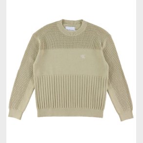 Calvin Klein Bluse - Strik - 3-Stitches Monogram - Pale Khaki