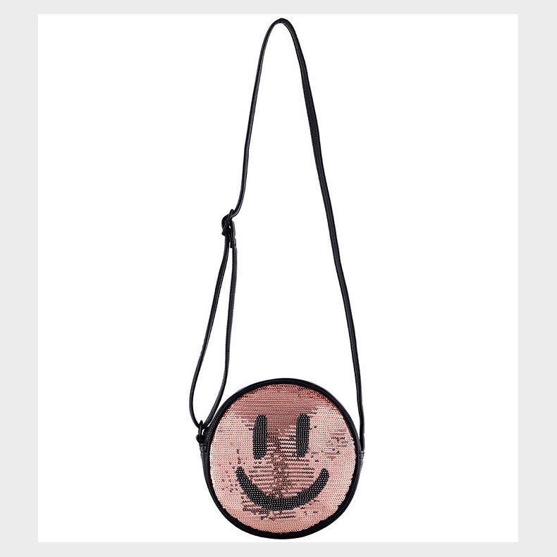 Molo Skuldertaske - Glitter Smile Bag - Sort/Rosa