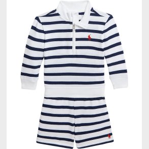 Polo Ralph Lauren Bluse/Shorts - Hvid/Navystribet